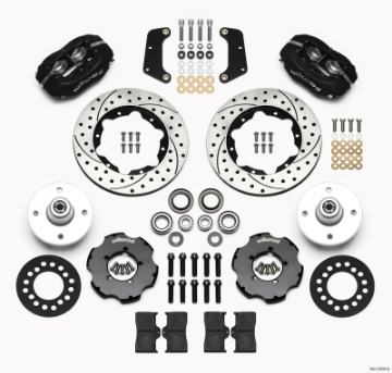 Picture of Wilwood Forged Dynalite Front Kit 10-75in Drilled Red 64-65 Mustang 6 Cylinder 4-lug