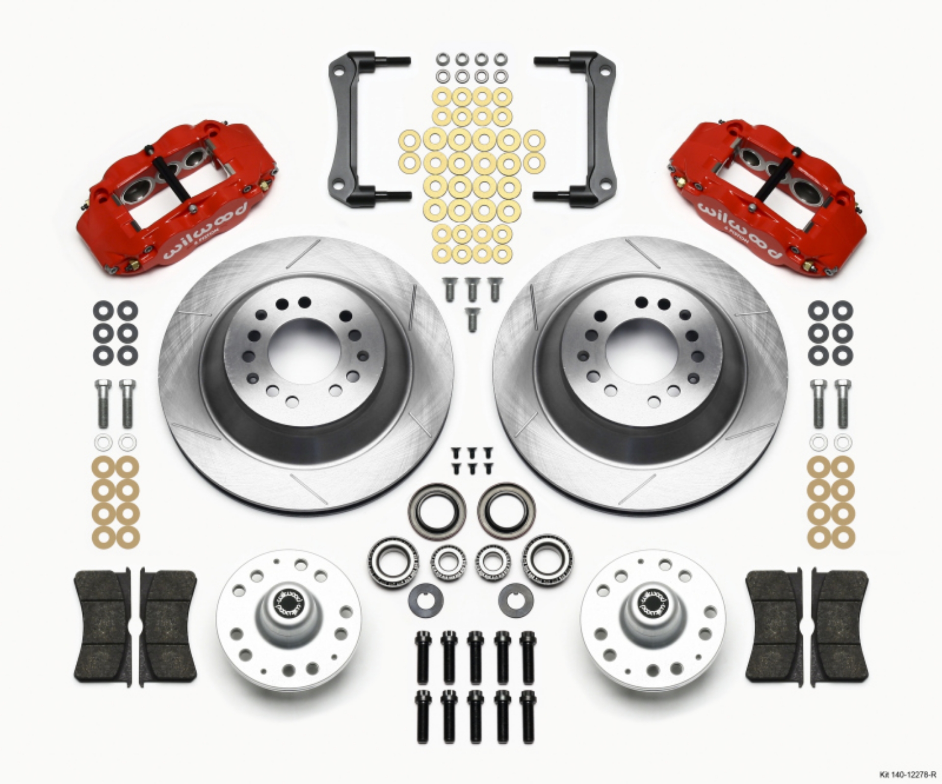 Picture of Wilwood Narrow Superlite 6R Front Hub & 1PC Rtr Kit 12-88in-Red 70-78 Camaro