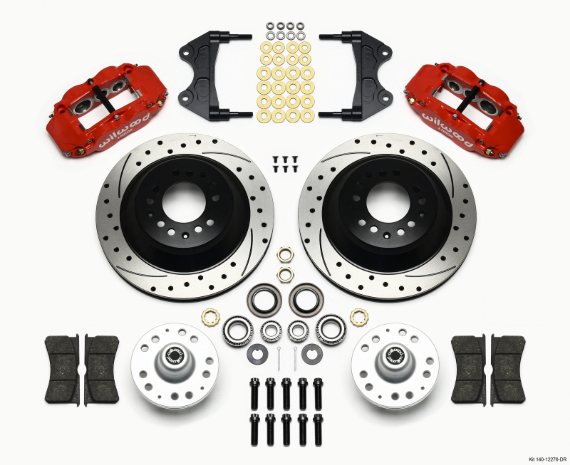 Picture of Wilwood Narrow Superlite 6R Front Hub & 1PC Rtr Kit 12-88in Drilled -Red WWE ProSpindle