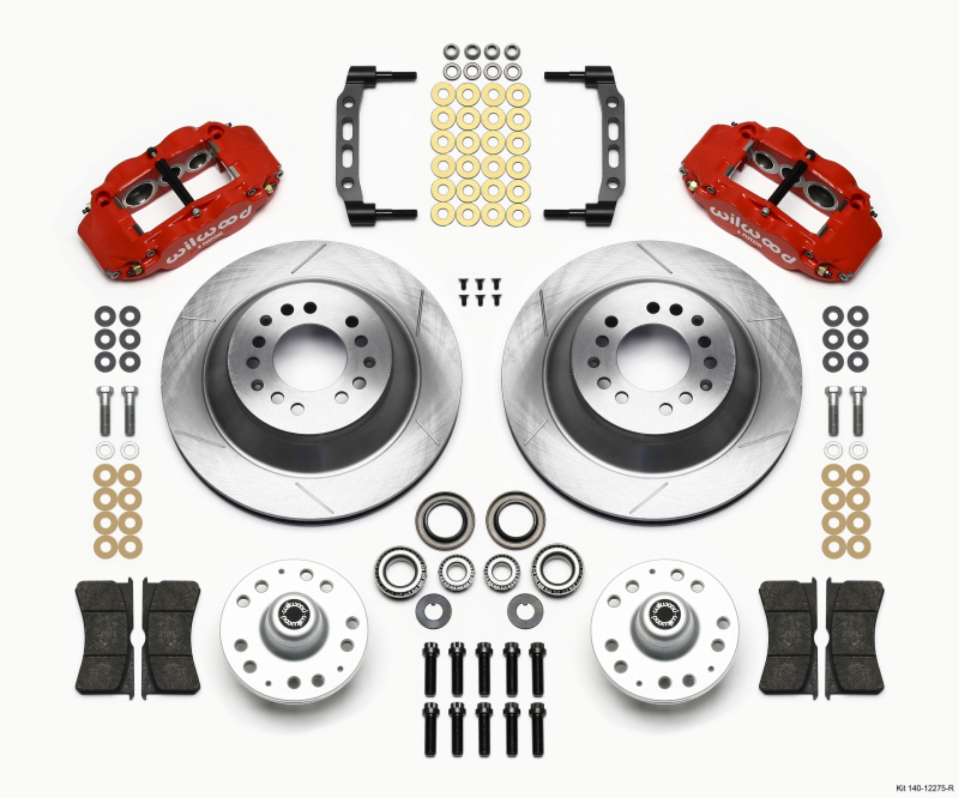 Picture of Wilwood Narrow Superlite 6R Front Hub & 1PC Rtr Kit 12-88in-Red 74-80 Pinto Disc Spindle only