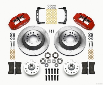 Picture of Wilwood Narrow Superlite 6R Front Hub & 1PC Rtr Kit 12-88in-Red 74-80 Pinto Disc Spindle only