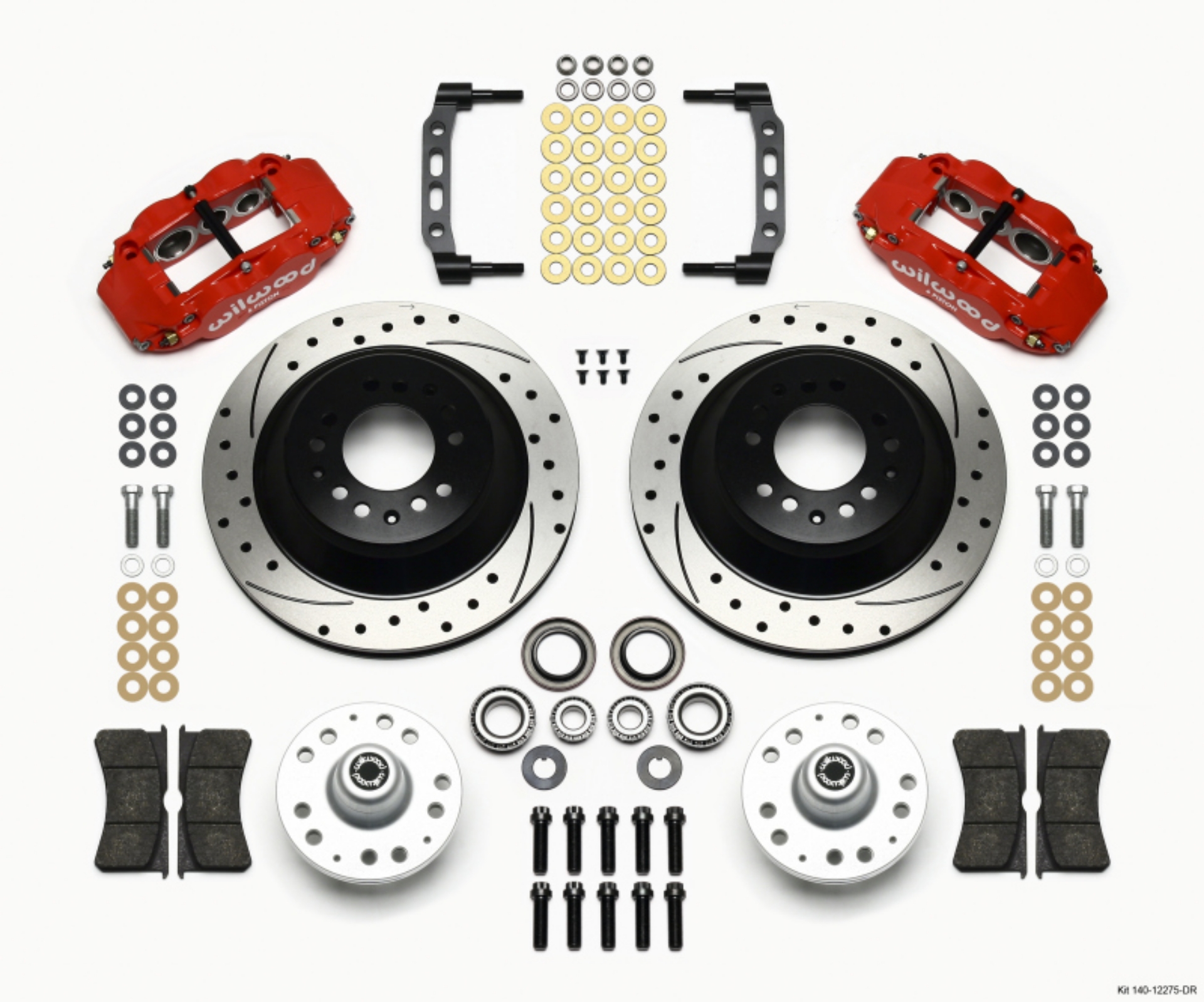 Picture of Wilwood Narrow Superlite 6R Front Hub & 1PC Rtr Kit 12-88in Drilled -Red 74-80 Pinto-Mustang II
