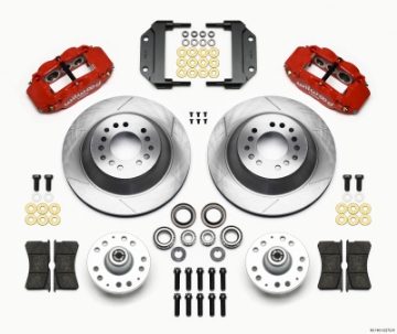 Picture of Wilwood Narrow Superlite 6R Front Hub & 1PC Rtr Kit 12-88in-Red Magnum Force Drop Spindle