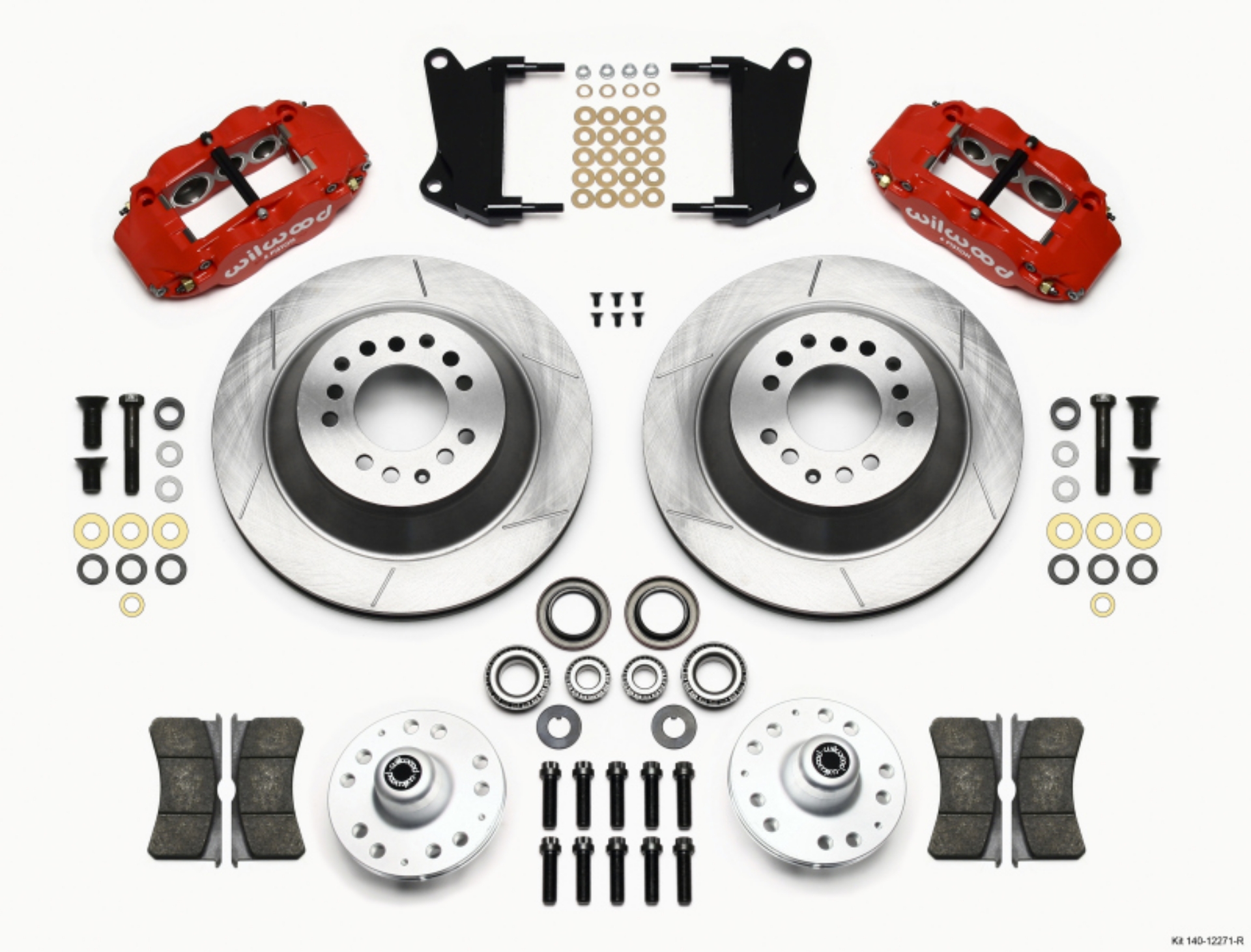 Picture of Wilwood Narrow Superlite 6R Front Hub & 1PC Rtr Kit 12-88in-Red 67-69 Camaro 64-72 Nova Chevelle