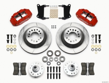 Picture of Wilwood Narrow Superlite 6R Front Hub & 1PC Rtr Kit 12-88in-Red 67-69 Camaro 64-72 Nova Chevelle