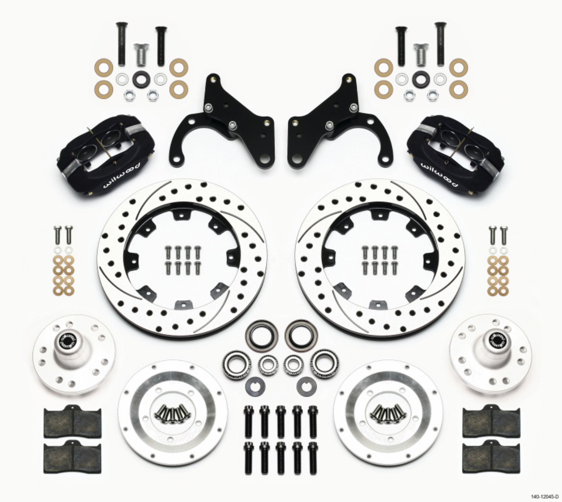 Picture of Wilwood Forged Dynalite Front Kit 12-19in Drilled 69-70 Impala Drum-Disc 69-82 Vette