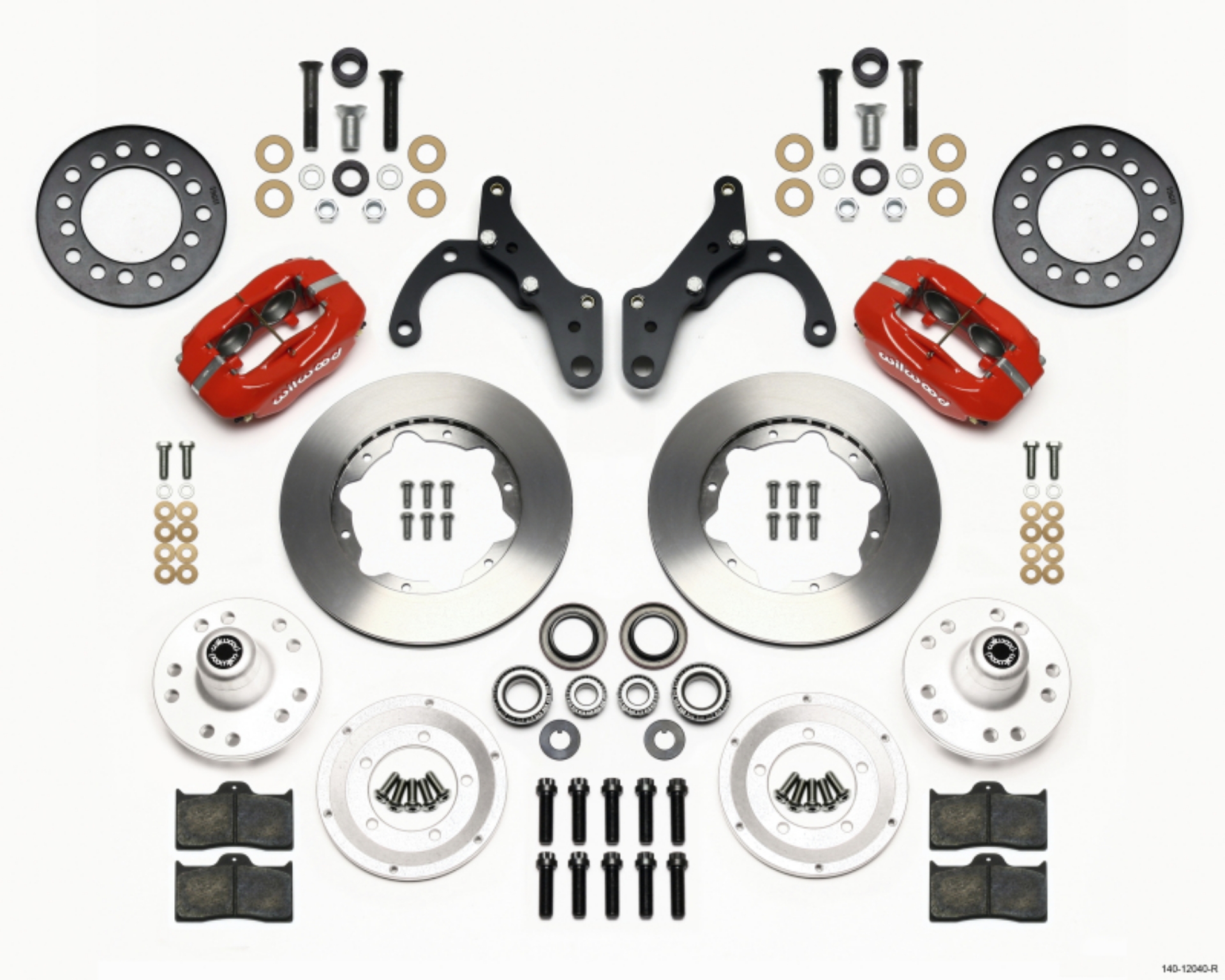 Picture of Wilwood Forged Dynalite Front Kit 11-00in Red 69-70 Impala Drum-Disc 69-82 Vette