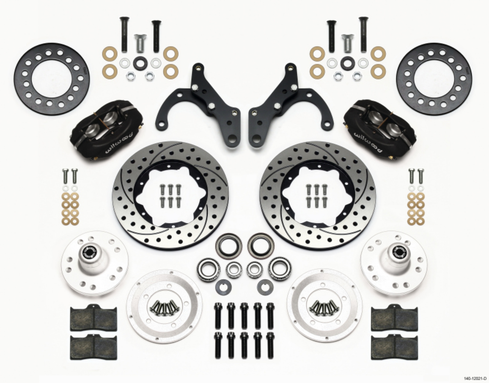 Picture of Wilwood Forged Dynalite Front Kit 11-00in Drilled 65-68 Chevy Impala -Drum Spindle