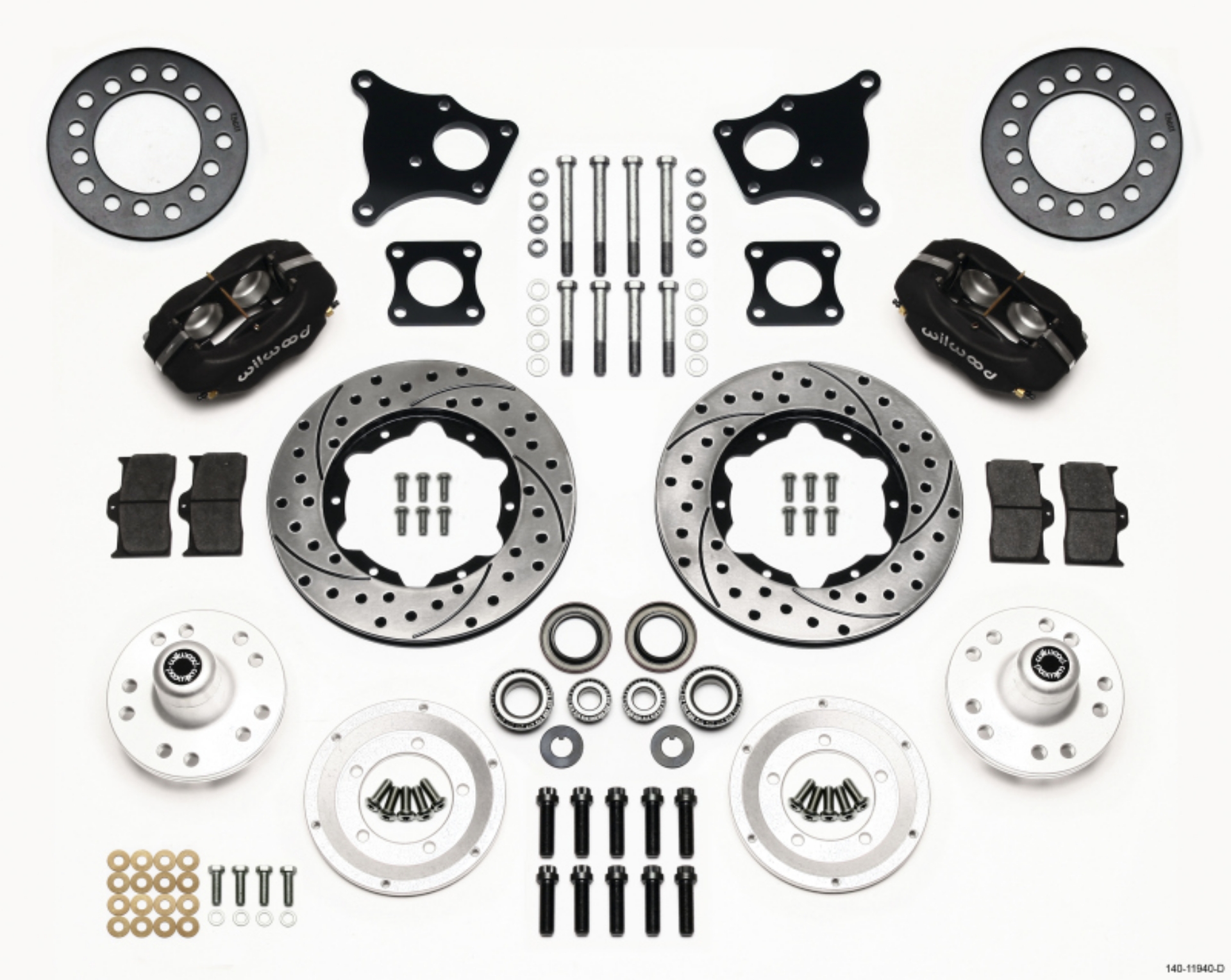 Picture of Wilwood Forged Dynalite Front Kit 11-00in Drilled AMC 71-76 OE Disc w-o Bendix Brakes
