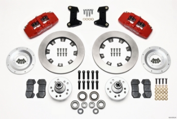 Picture of Wilwood Dynapro 6 Front Hub Kit 12-19in Red 74-80 Pinto-Mustang II Disc Spindle only
