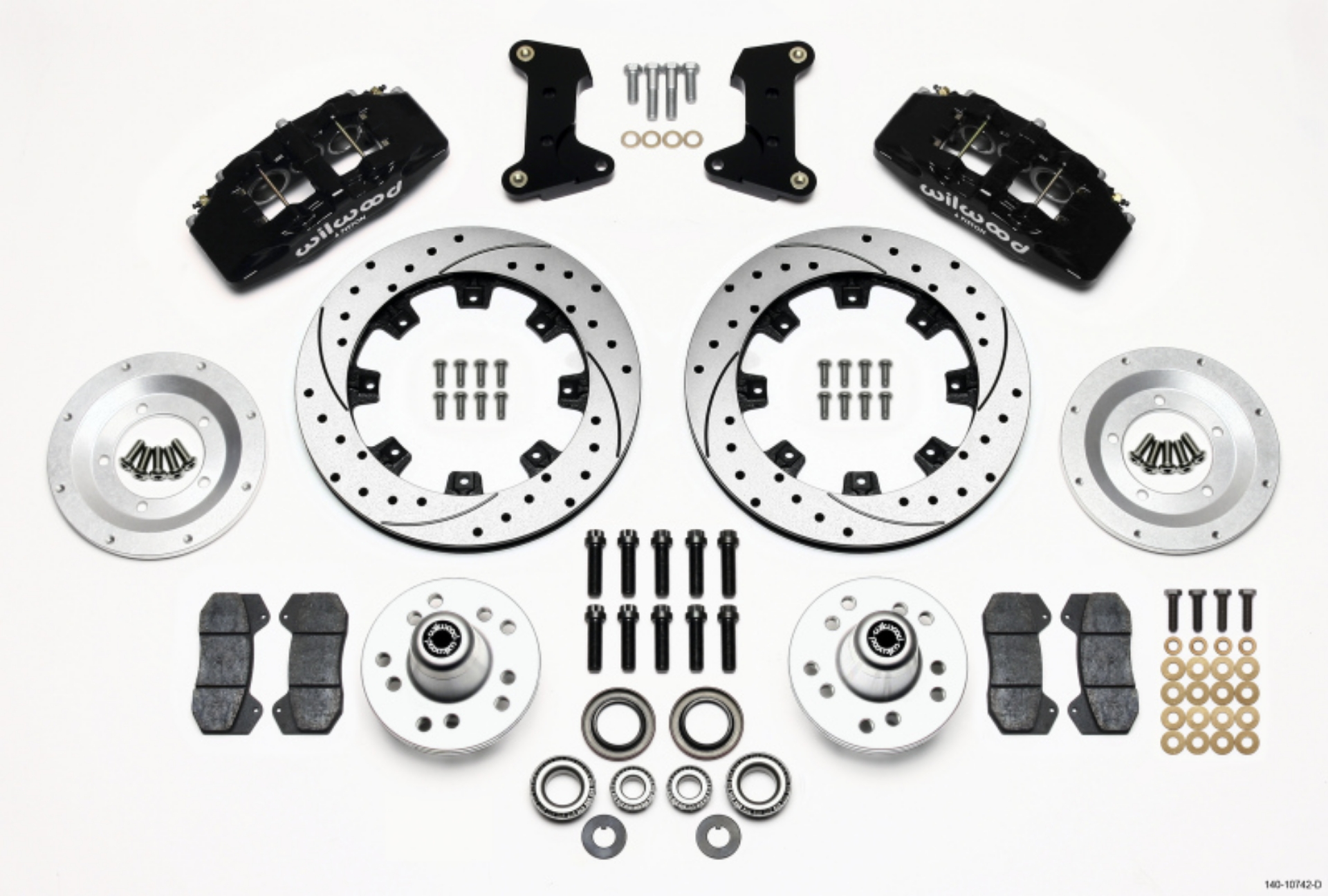 Picture of Wilwood Dynapro 6 Front Hub Kit 12-19in Drilled 74-80 Pinto-Mustang II Disc Spindle only