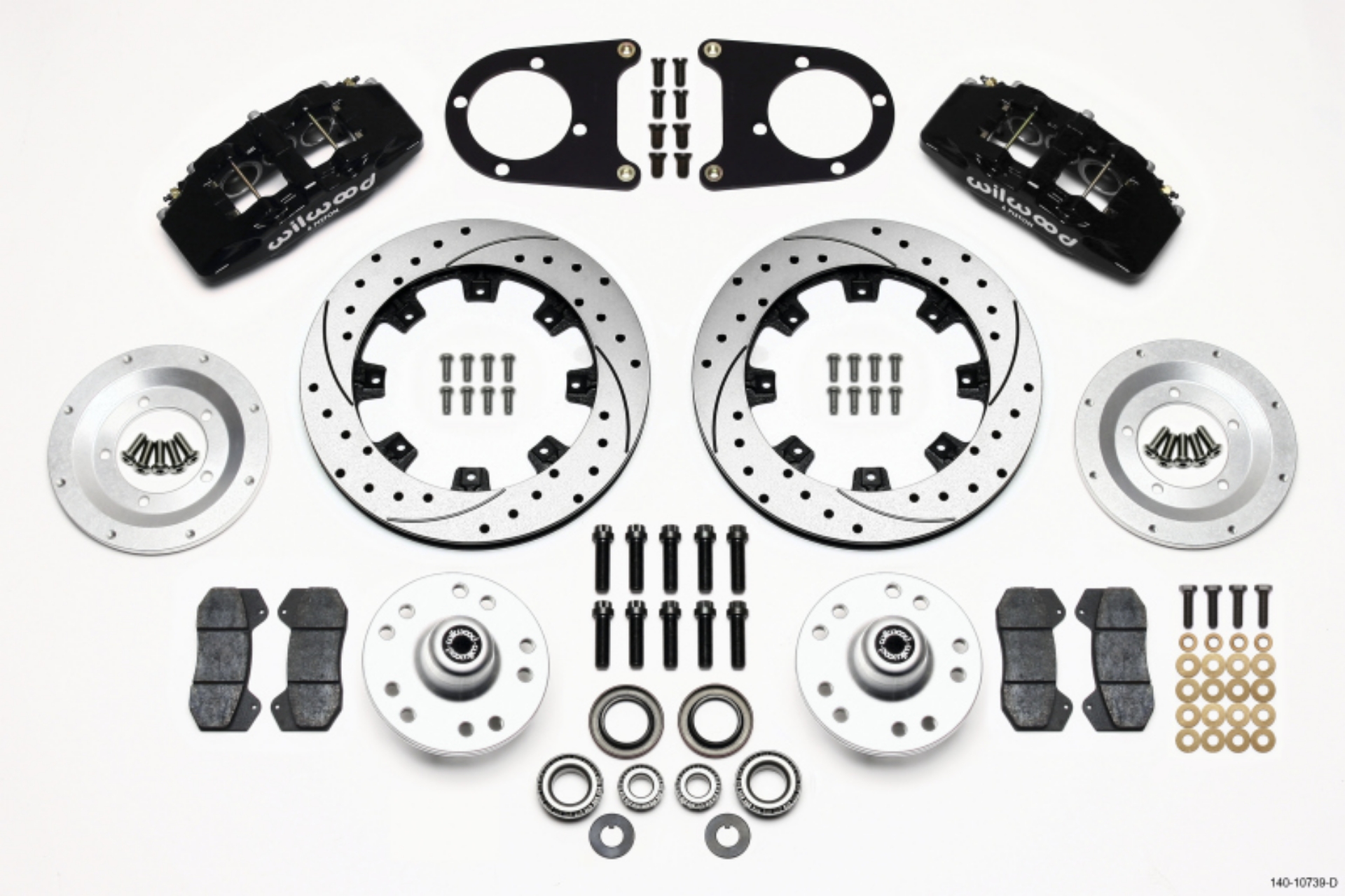 Picture of Wilwood Dynapro 6 Front Hub Kit 12-19in Drilled 37-48 Ford Psgr- Car Spindle