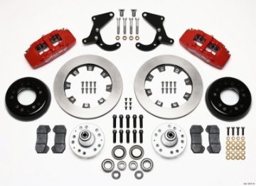 Picture of Wilwood Dynapro 6 Front Hub Kit 12-19in Red 55-57 Chevy