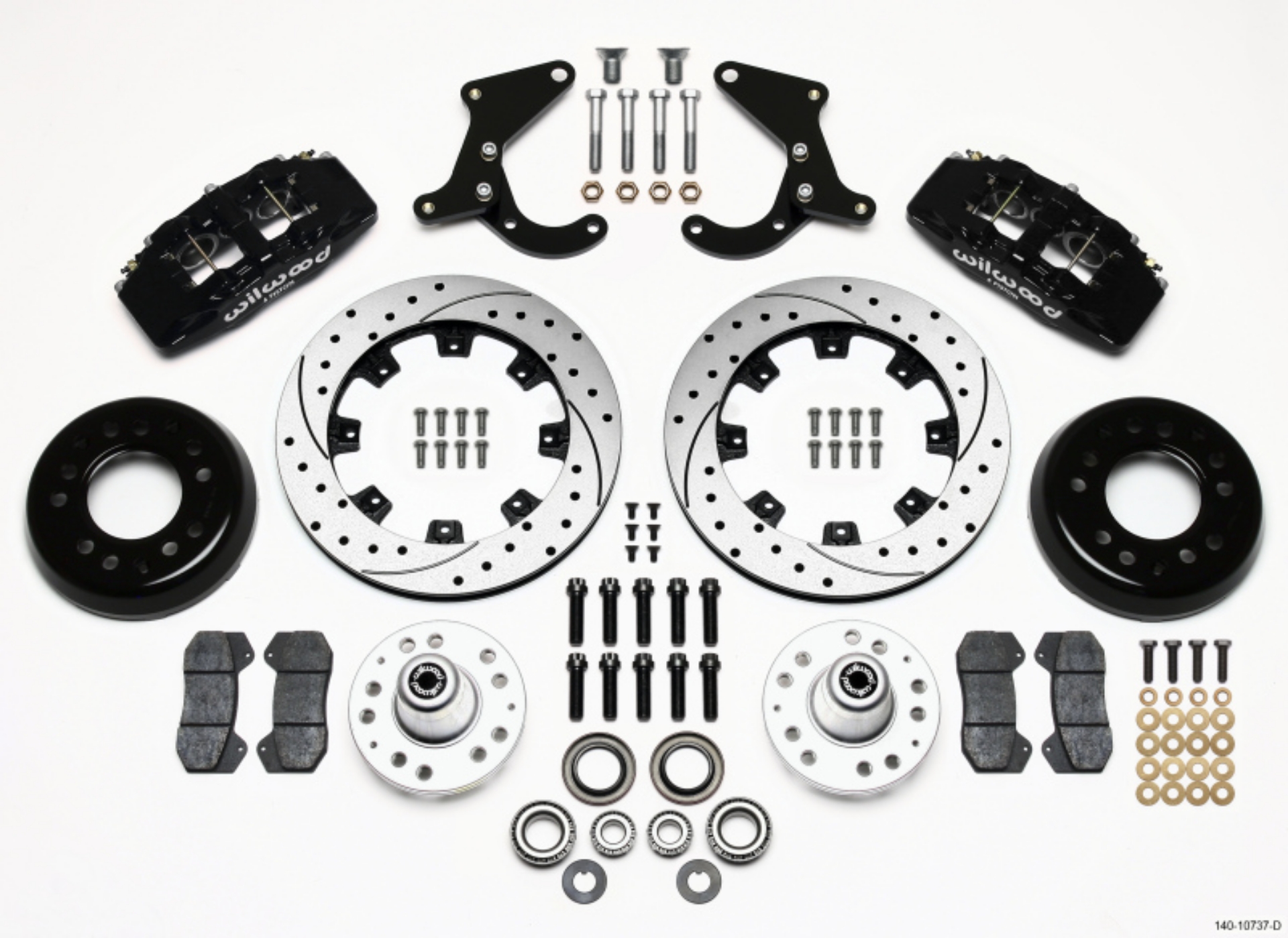 Picture of Wilwood Dynapro 6 Front Hub Kit 12-19in Drilled 55-57 Chevy