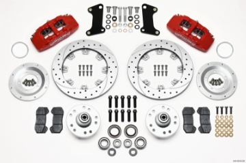 Picture of Wilwood Dynapro 6 Front Hub Kit 12-19in Drill-Zinc Red 67-69 Camaro *Line Kit Needed*