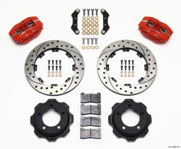 Picture of Wilwood Dynapro Rear Kit 12-19in Drill-Red Backdraft Cobra BMW E36 Based