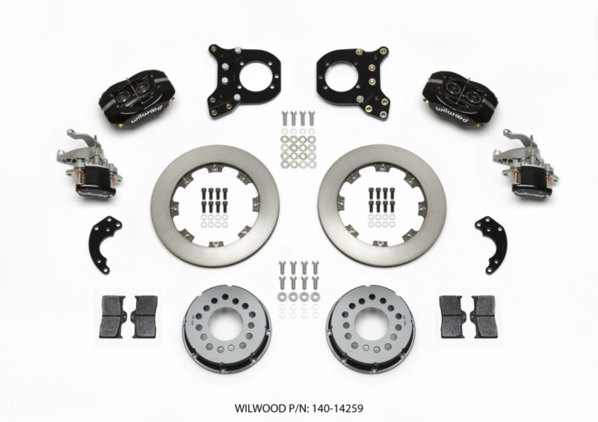 Picture of Wilwood Forged Dynalite P-S Rear Kit w-MC4 P-Brake Chev 12 Bolt w-Clip Elimin-Staggered