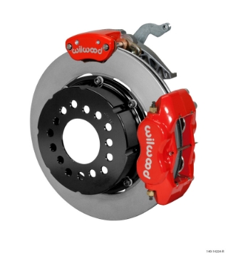 Picture of Wilwood Forged Dynalite P-S Rear Kit w-MC4 P-Brake Red Chev 12 Bolt w-Clip Eliminator