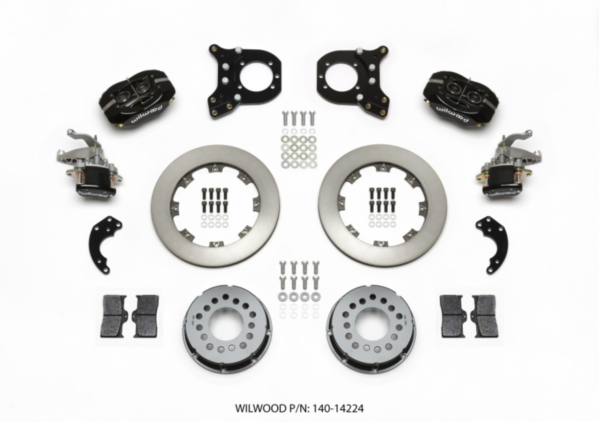 Picture of Wilwood Forged Dynalite P-S Rear Kit w-MC4 P-Brake Chev 12 Bolt w-Clip Eliminator
