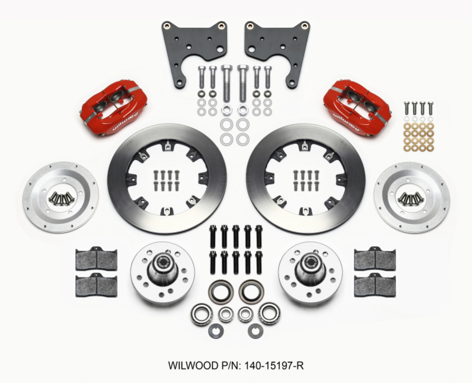 Picture of Wilwood Forged Dynalite Front Kit 12-19in Red 65-72 CDP C Body -Drum