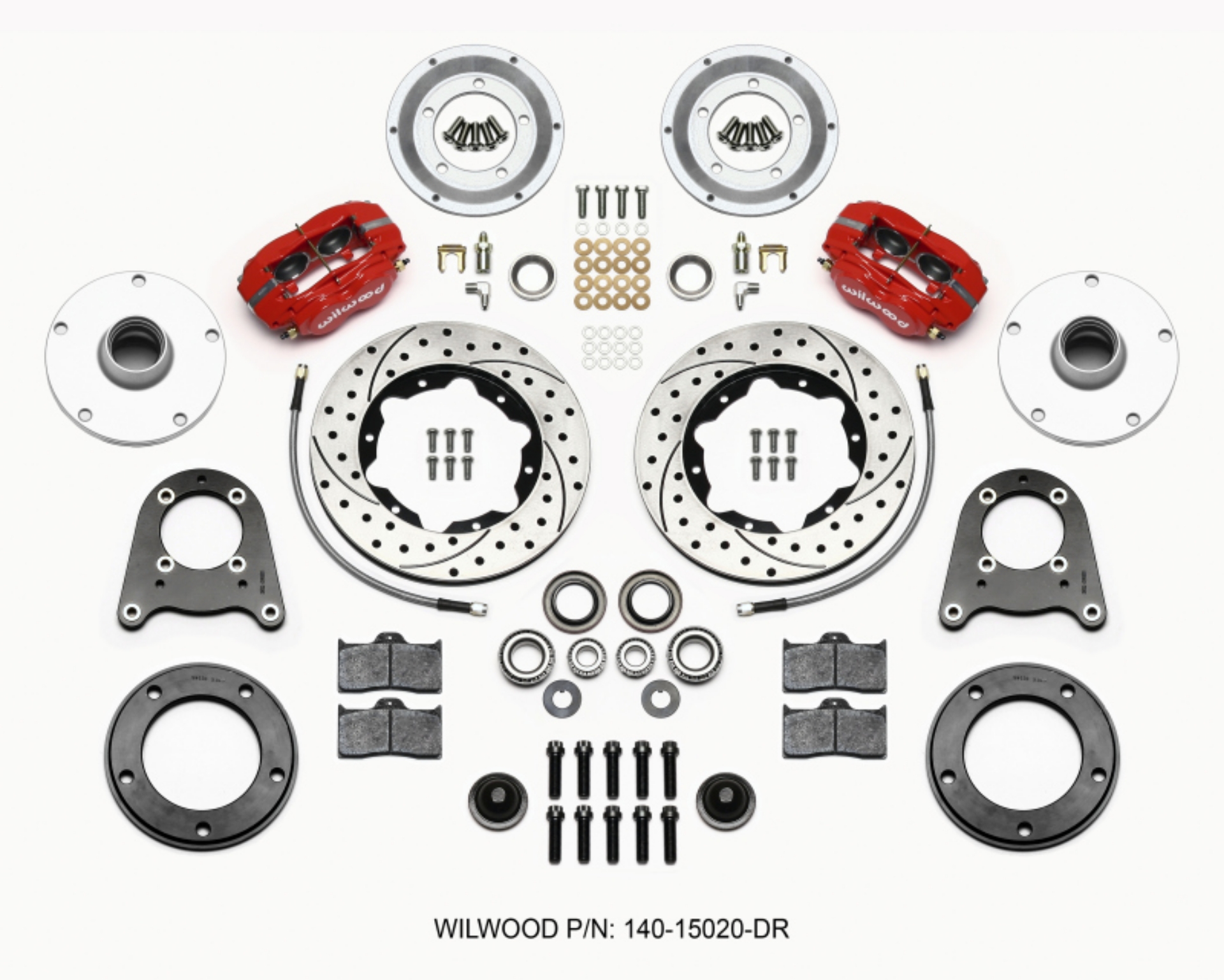 Picture of Wilwood Forged Dynalite-M Front Kit 10-75in Drilled Red 1950-1955 MG-TD-TF
