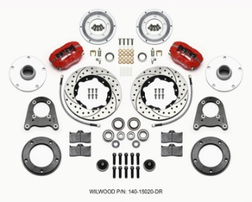Picture of Wilwood Forged Dynalite-M Front Kit 10-75in Drilled Red 1950-1955 MG-TD-TF