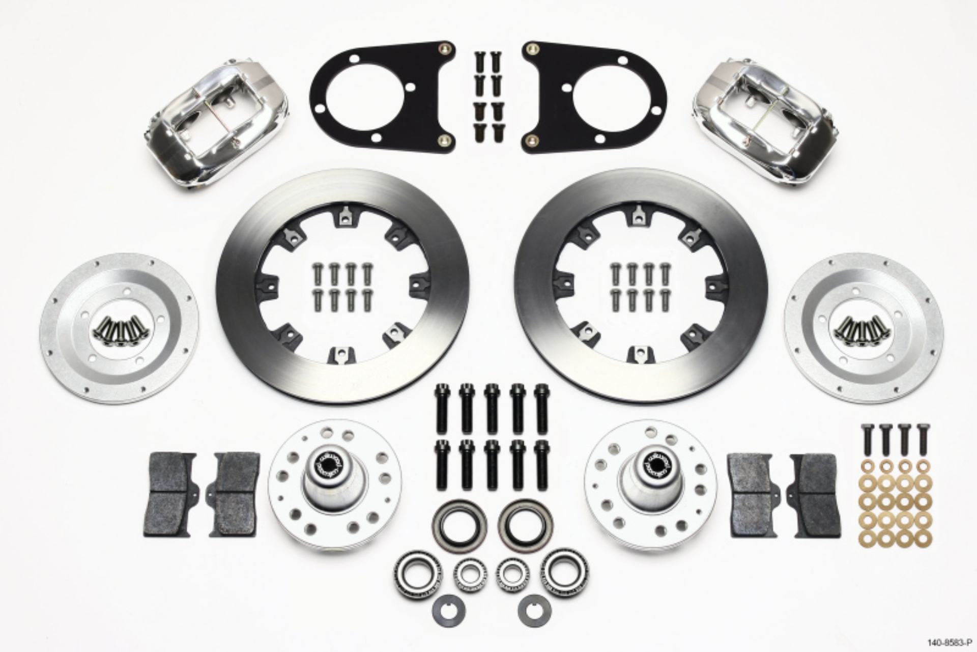 Picture of Wilwood Forged Dynalite Front Kit 12-19in Polished 37-48 Ford Psgr- Car Spindle