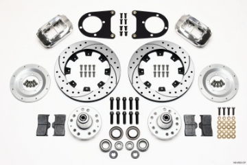 Picture of Wilwood Forged Dynalite Front Kit 12-19in Drilled Polished 37-48 Ford Psgr- Car Spindle