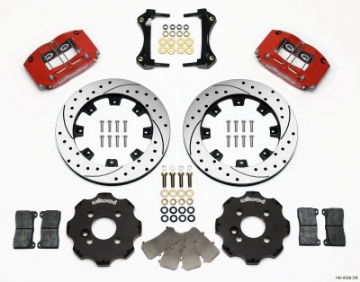 Picture of Wilwood Dynapro Radial Front Kit 12-19in Drilled Red Mini Cooper