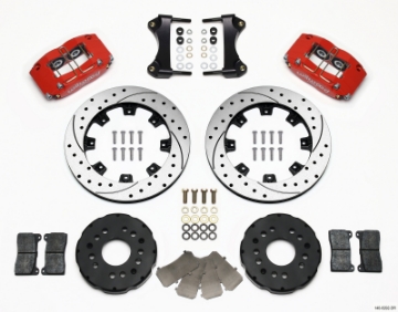 Picture of Wilwood Dynapro Radial Front Kit 12-19in Drilled Red 95-99 Mitsubishi Eclipse *Line Kit Needed*