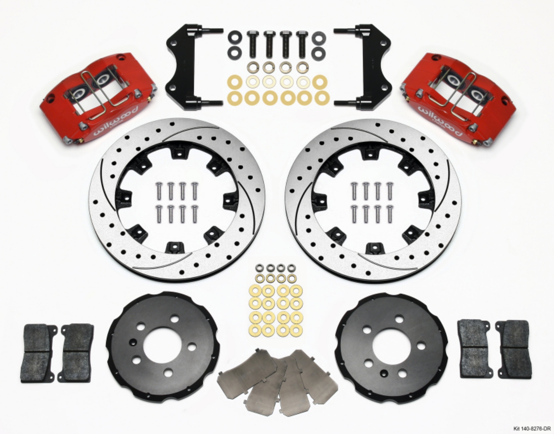 Picture of Wilwood Dynapro Radial Front Kit 12-19in Drilled Red 99-03 Jetta IV & Golf IV