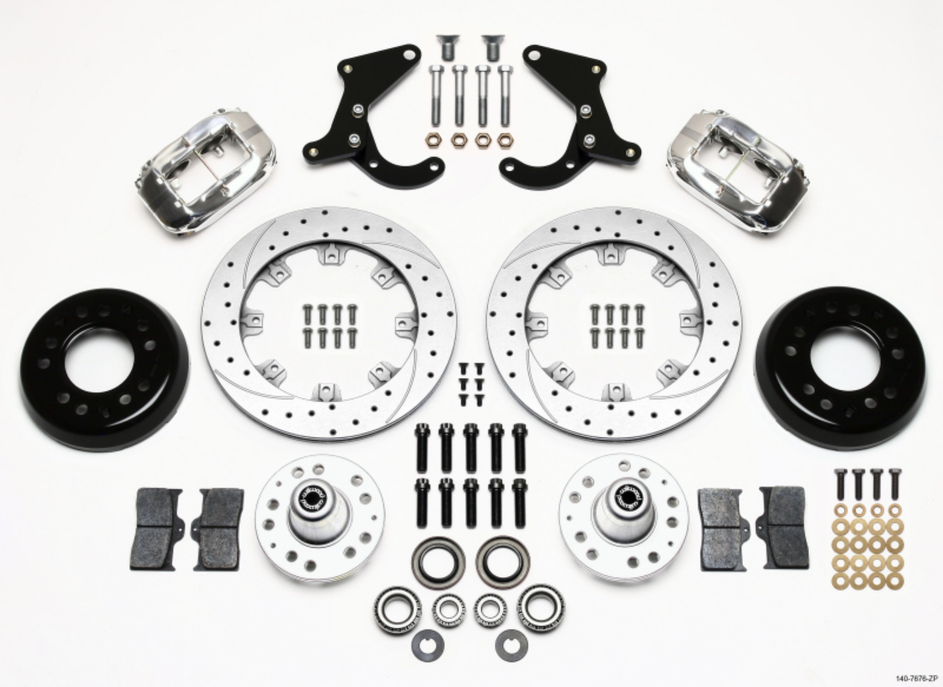 Picture of Wilwood Forged Dynalite Front Kit 12-19in Drill-Zinc Pol 55-57 Chevy