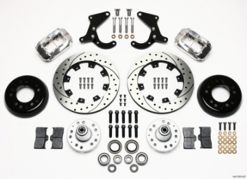 Picture of Wilwood Forged Dynalite Front Kit 12-19in Drilled Polished 55-57 Chevy