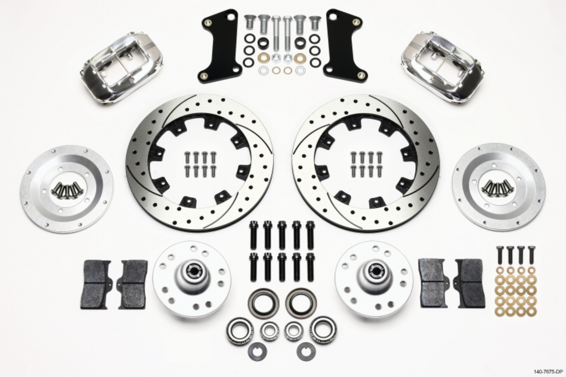 Picture of Wilwood Forged Dynalite Front Kit 12-19in Drilled Polished 67-69 Camaro 64-72 Nova Chevelle