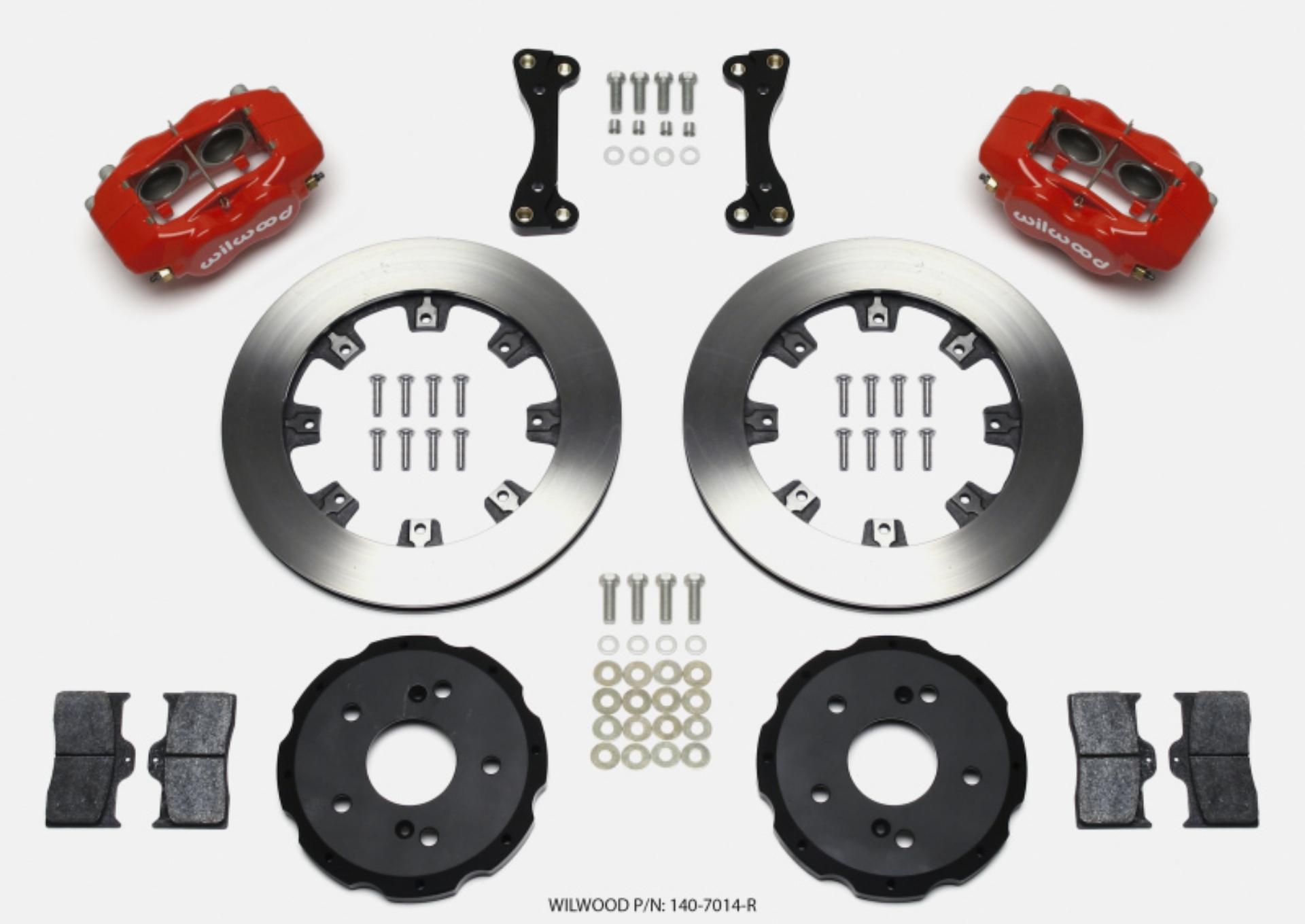 Picture of Wilwood Forged Dynalite Front Hat Kit 12-19in Red 02-06 Acura RSX-5 Lug