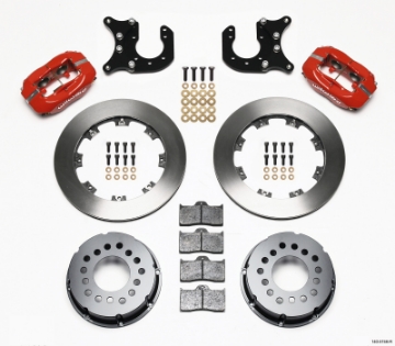 Picture of Wilwood Forged Dynalite P-S Rear Kit Red Chevy 12 Bolt-Spec 3-15in Bearing
