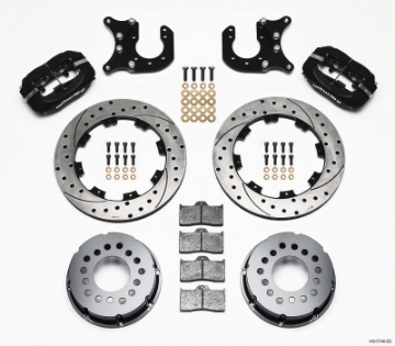 Picture of Wilwood Forged Dynalite P-S Rear Kit Drilled Rotor Chevy 12 Bolt-Spec 3-15in Bearing