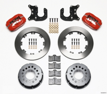 Picture of Wilwood Forged Dynalite P-S Rear Kit Red Mopar-Dana 2-36in Off w-Snap Ring Bearing