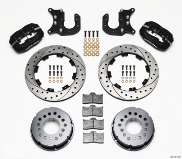 Picture of Wilwood Forged Dynalite P-S Rear Kit Drilled Rotor Mopar-Dana 2-36in Off w-Snap Ring Bearing