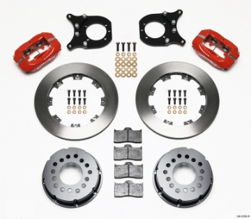 Picture of Wilwood Forged Dynalite P-S Rear Kit Red Chev 12 Bolt w-Clip Eliminator