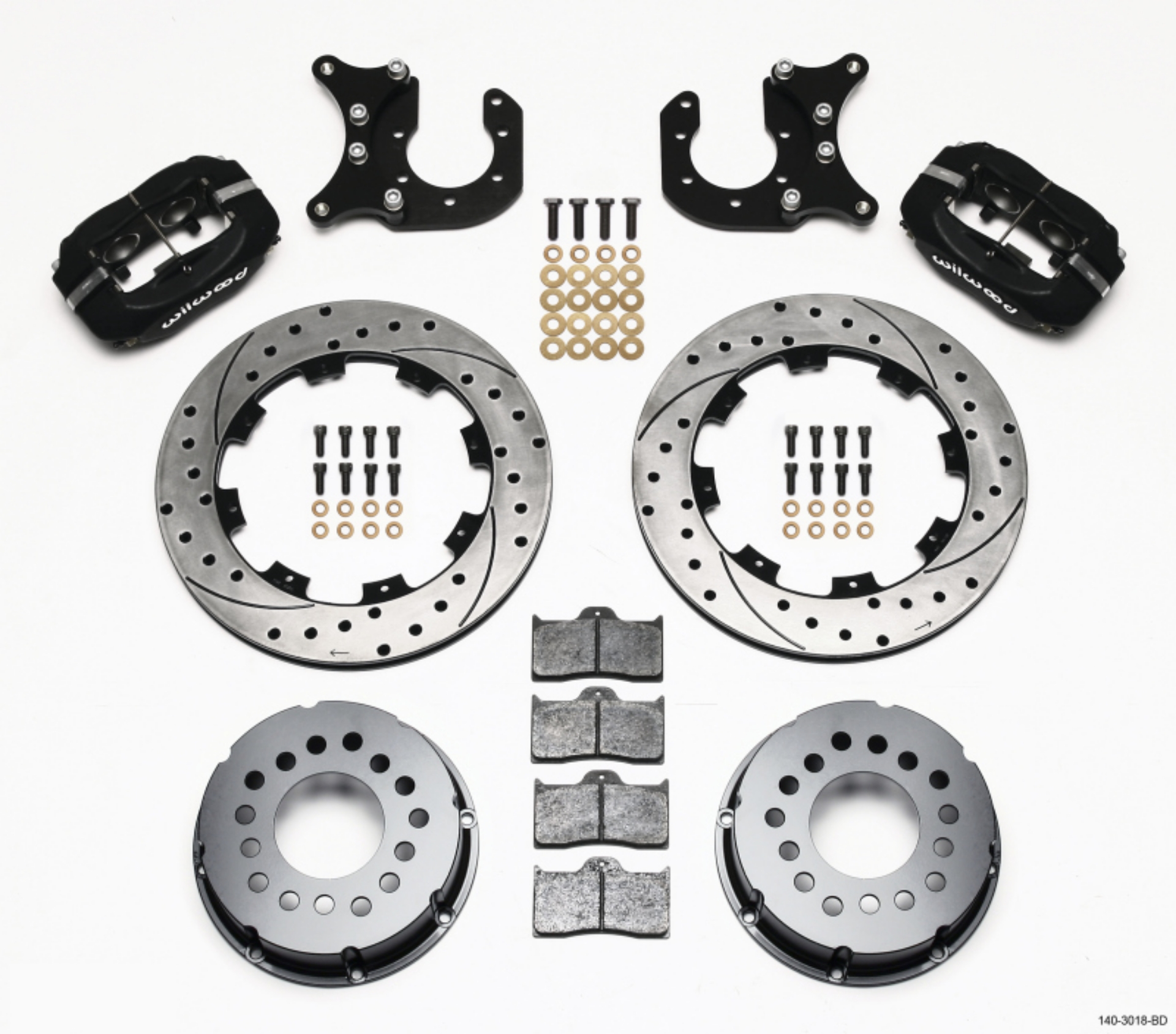 Picture of Wilwood Forged Dynalite P-S Rear Kit Drilled Rotor Ford 8-8 w-2-5in Offset-5 Lug