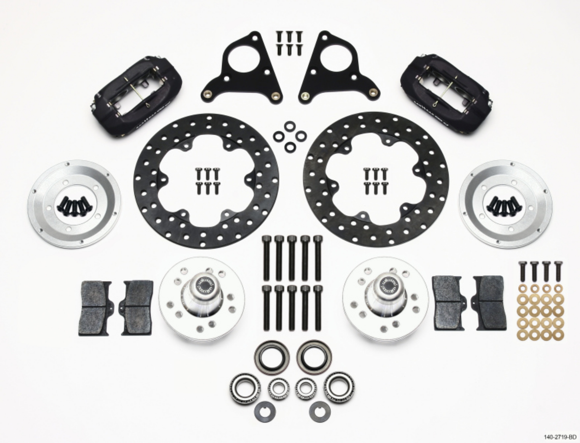 Picture of Wilwood Forged Dynalite Front Drag Kit Drilled Rotor CPD 73-80 A E B All F w-Disc