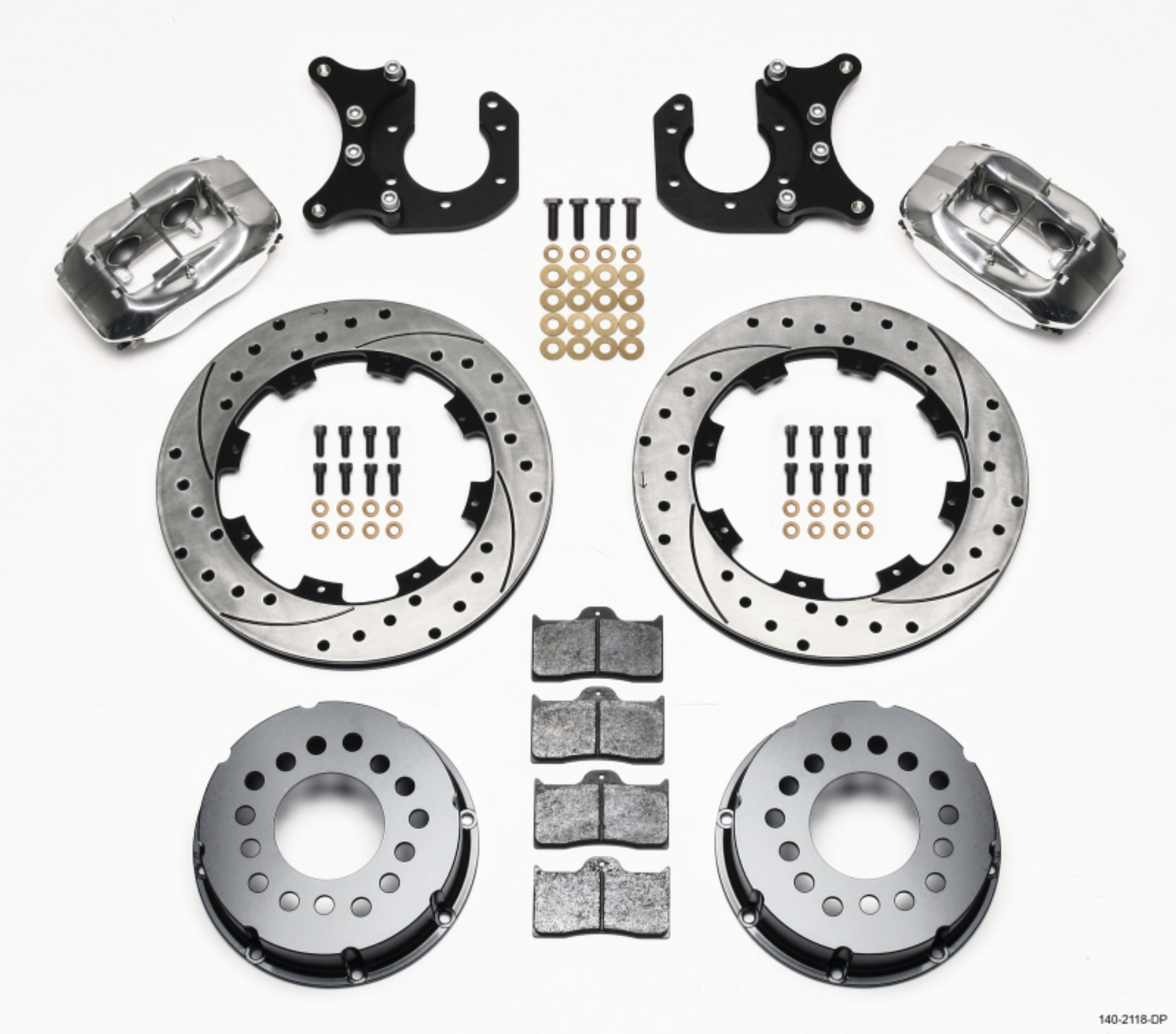 Picture of Wilwood Forged Dynalite P-S Rear Kit Drilled Polished New Big Ford 2-50in Offset