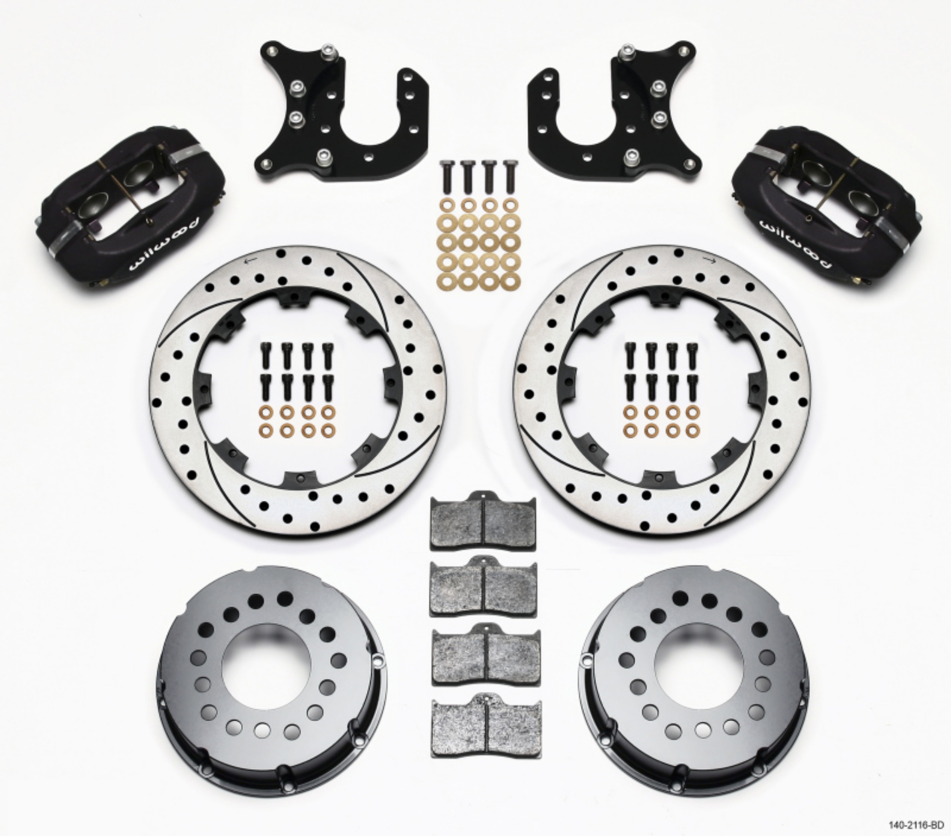 Picture of Wilwood Forged Dynalite P-S Rear Kit Drilled Rotor Mopar-Dana 2-72in Offset
