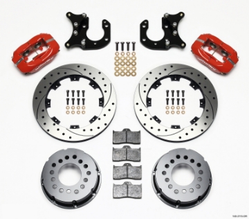 Picture of Wilwood Forged Dynalite P-S Rear Kit Drilled Red Big Ford 2-36in Offset