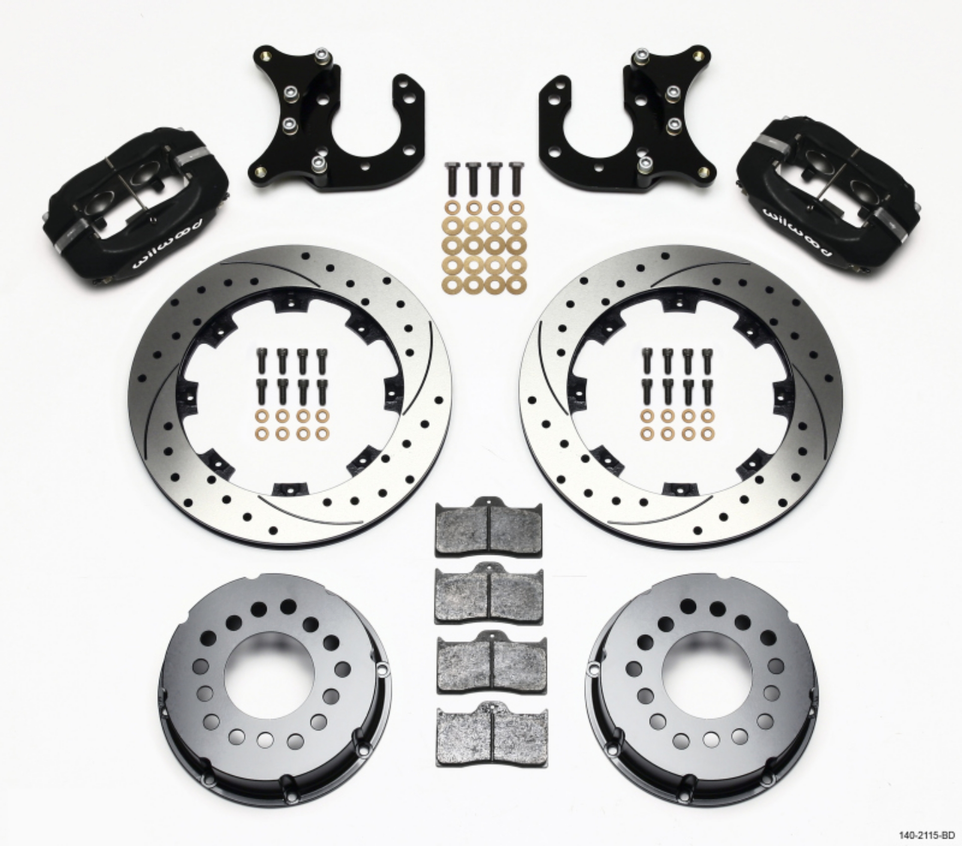Picture of Wilwood Forged Dynalite P-S Rear Kit Drilled Rotor Big Ford 2-36in Offset