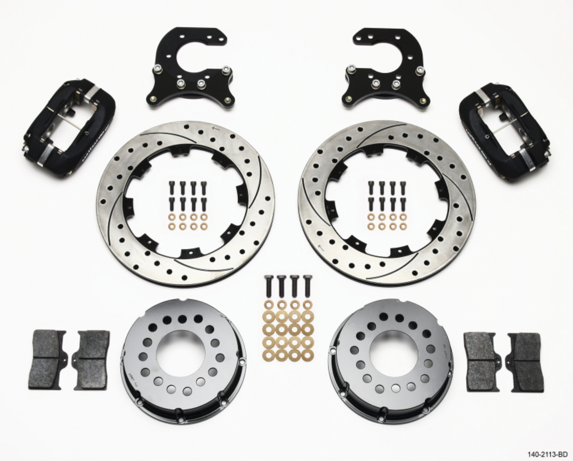 Picture of Wilwood Forged Dynalite P-S Rear Kit Drilled Rotor Small Ford 2-66in Offset