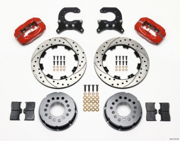 Picture of Wilwood Forged Dynalite P-S Rear Kit Drilled Red Chev 12 Bolt w C-Clips