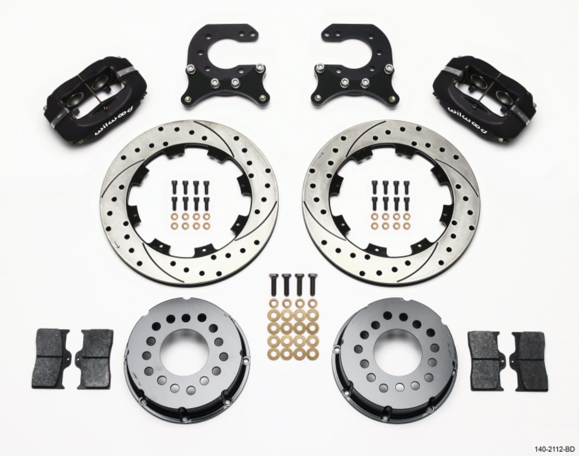 Picture of Wilwood Forged Dynalite P-S Rear Kit Drilled Rotor Chev 12 Bolt w C-Clips