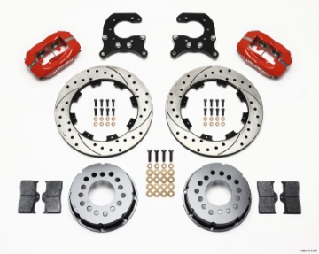 Picture of Wilwood Forged Dynalite P-S Rear Kit Drilled Red 58-64 Olds-Pontiac Ends